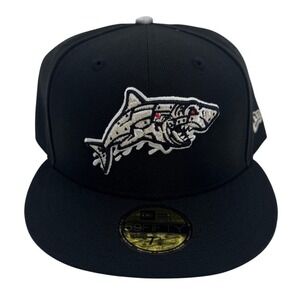 New Era 59FIFTY Hat Club Robo Mako Shark Fitted Hat Black Grey 7 3/4 70691977